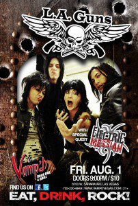 LA Guns & Electric Messiah Live at Vamp'd in Las Vegas